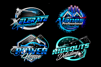 do pressure power washing car cleaning home painting logo with stationery design
