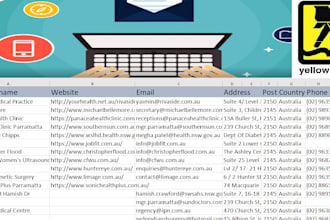 scrape yellow pages uae, australia, spain, south africa in 24 hrs