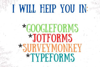 make google forms, survey, questionnaire, docs, sheets and slides