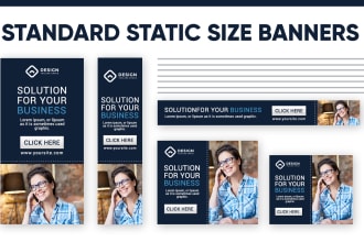 design static banner ads for google adwords, adroll