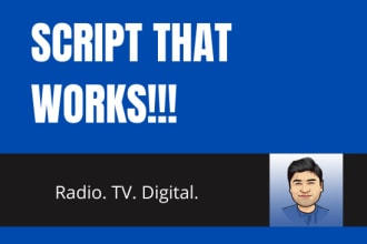 write a catchy audio script for radio or video ad
