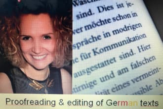 proofread, edit and rewrite your german texts