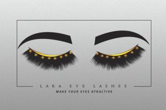 design best feminine eyelash or beauty hair salon logo