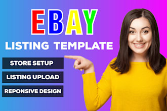 design custom responsive ebay listing template and setup ebay store