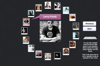 create a web gallery/slideshow using flash or JQuery