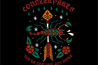 made a tattoo traditional , logo, clothing design