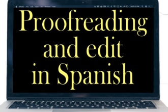 proofread your article, book or text in spanish
