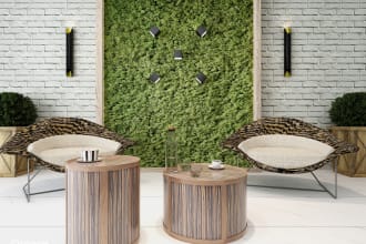 design a wonderful balcony, yard, pool area