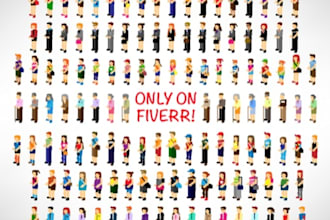 create pixel art illustration