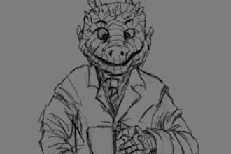 sketch a character design