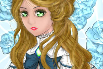 draw a colored ANIME portrait of anyone