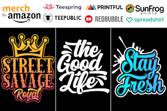 do amazing lettering typography tshirt design