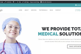 make a doctor service website for hospital and doctor