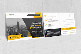 do modern professional eddm postcard design