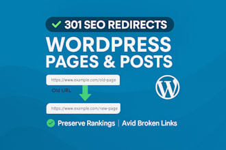 301 URL seo redirect wordpress pages and posts to new pages