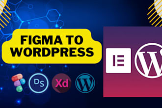 convert figma, psd or xd to wordpress or figma to elementor