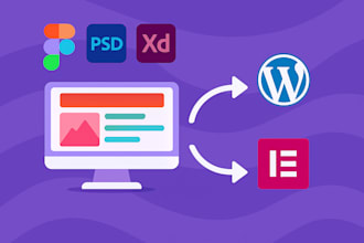 convert figma, psd or xd to wordpress or figma to elementor