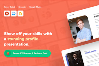 design stunning personal cv profile power point presentation