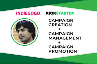 manage your crowdfunding campaign on kickstarter or indiegogo