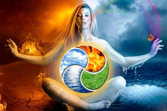 purify the aura, karma, and chakras with the power of the four elements