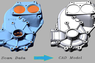 do reverse engineering and 3d cad modeling from stl or scan data