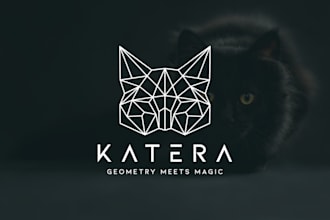 do a modern geometric or line art logo design