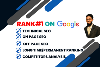 do on and off page optimization for google top ranking with monthly SEO service
