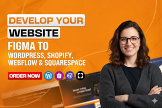 develop your wordpress webflow and square space business and ecommerce website