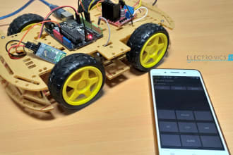create 4wd arduino bluetooth control robot
