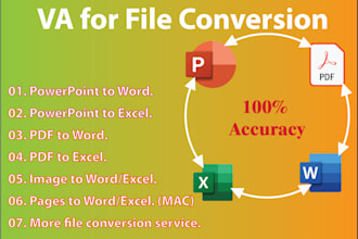 do PDF conversion to word, excel, ppt and flexible pdf form