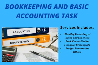 do bookkeeping and any accounting task for you