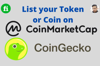 list your token or coin on coinmarketcap or coingecko