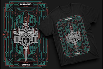 create tshirt design unique monoline art for your brand