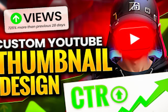 create professional and eye catchy youtube thumbnail design