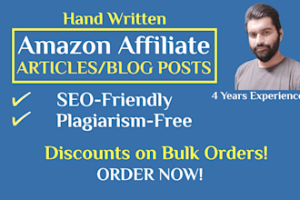 be your amazon affiliate content writer