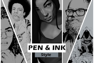 draw a pen and ink illustration