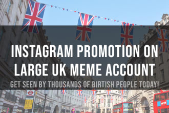 do instagram promotion shoutout on 300k UK account