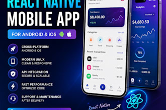 develop a react native mobile app for android and ios