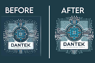 fix or edit ai generated logo flaws and convert to vector