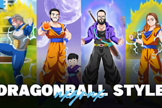draw your portrait in dragon ball z anime style