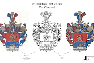 retouch or redesign an old coat of arms or emblem for you