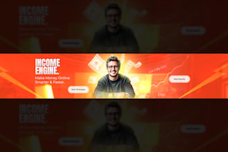 design youtube banner, gaming banner and logo