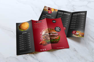 design a  unique bifold, trifold and z fold brochure in 6 hrs