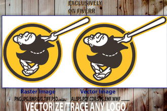 vector tracing ,recreate any design raster to vector