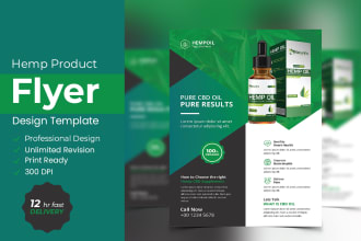 do perfect cbd and hemp oil marijuana flyer poster in 12 hours