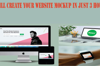 design different device mockups of your website screenshot