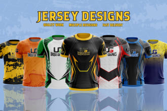 design esports and gaming jersey for sublimation