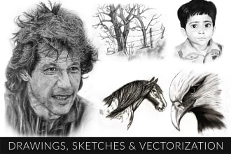 draw a stylish pencil sketch from your images