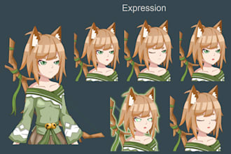 create visual novel anime character