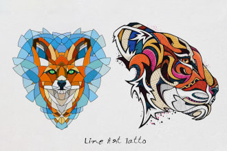 design a professional line art tattoo for you